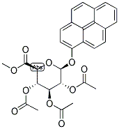 1-PYRENYL-2,3,4-TRI-O-ACETYL-BETA-D-GLUCURONIC ACID, METHYL ESTER 结构式