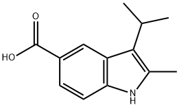 3-ISOPROPYL-2-METHYL-1H-INDOLE-5-CARBOXYLIC ACID 结构式