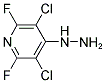 3,5-DICHLORO-2,6-DIFLUORO-4-HYDRAZINOPYRIDINE 结构式