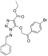 ETHYL 5-[2-(4-BROMOPHENYL)-2-OXOETHOXY]-1-{[(1E)-PHENYLMETHYLENE]AMINO}-1H-1,2,3-TRIAZOLE-4-CARBOXYLATE 结构式