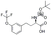 (R)-2-TERT-BUTOXYCARBONYLAMINO-4-(3-TRIFLUOROMETHOXY-PHENYL)-BUTYRIC ACID 结构式