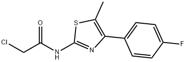 2-CHLORO-N-[4-(4-FLUORO-PHENYL)-5-METHYL-THIAZOL-2-YL]-ACETAMIDE 结构式