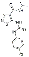 5-({[(4-CHLOROPHENYL)AMINO]CARBONYL}AMINO)-N-ISOPROPYL-1,2,3-THIADIAZOLE-4-CARBOXAMIDE 结构式