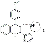 1-{[4-(4-Methoxyphenyl)-2-(2-thienyl)-4H-chromen-3-yl]methyl}piperidinium chloride 结构式
