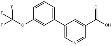 5-[3-(三氟甲氧基)苯基]烟酸 结构式
