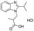 3-(2-ISOPROPYL-BENZOIMIDAZOL-1-YL)-2-METHYL-PROPIONIC ACID HYDROCHLORIDE 结构式