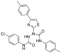 N~1~-(4-METHYLPHENYL)-1-[4-(4-METHYLPHENYL)-1,3-THIAZOL-2-YL]-N~2~-(4-CHLOROPHENYL)-1,2-HYDRAZINEDICARBOXAMIDE 结构式