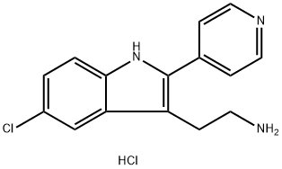 2-(5-CHLORO-2-PYRIDIN-4-YL-1H-INDOL-3-YL)-ETHYLAMINE HYDROCHLORIDE 结构式