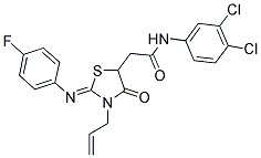 2-{(2Z)-3-ALLYL-2-[(4-FLUOROPHENYL)IMINO]-4-OXO-1,3-THIAZOLIDIN-5-YL}-N-(3,4-DICHLOROPHENYL)ACETAMIDE 结构式