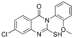 7-CHLORO-2-MERCAPTO-3-(2-METHOXYPHENYL)QUINAZOLIN-4(3H)-ONE 结构式