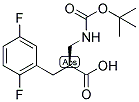 (S)-2-(TERT-BUTOXYCARBONYLAMINO-METHYL)-3-(2,5-DIFLUORO-PHENYL)-PROPIONIC ACID 结构式