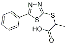 2-[(5-PHENYL-1,3,4-THIADIAZOL-2-YL)SULFANYL]PROPANOIC ACID 结构式