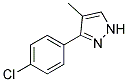 3-(4-CHLOROPHENYL)-4-METHYL-1H-PYRAZOLE 结构式