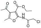 ETHYL 4-ACETYL-2-[(CHLOROACETYL)AMINO]-5-METHYL-3-FUROATE 结构式