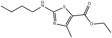 2-BUTYLAMINO-4-METHYL-THIAZOLE-5-CARBOXYLIC ACID ETHYL ESTER 结构式