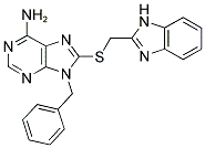 8-(1H-Benzoimidazol-2-ylmethylsulfanyl)-9-benzyl-9H-purin-6-ylamine 结构式