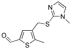 5-METHYL-4-([(1-METHYL-1H-IMIDAZOL-2-YL)SULFANYL]METHYL)-2-THIOPHENECARBALDEHYDE 结构式