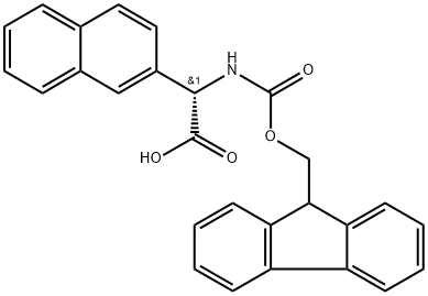(S)-[(9H-FLUOREN-9-YLMETHOXYCARBONYLAMINO)]-NAPHTHALEN-2-YL-ACETIC ACID 结构式