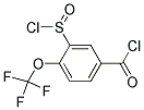 3-CHLOROSULFINYL-4-(TRIFLUOROMETHOXY)BENZOYL CHLORIDE 结构式