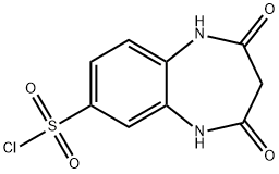 2,4-二氧亚基-2,3,4,5-四氢-1H-1,5-苯并二氮卓-7-磺酰氯化 结构式