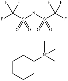 环己基三甲铵双(三氟甲磺酰)亚胺 结构式