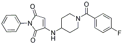 3-{[1-(4-FLUOROBENZOYL)PIPERIDIN-4-YL]AMINO}-1-PHENYL-1H-PYRROLE-2,5-DIONE 结构式