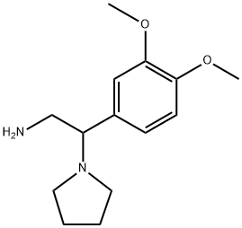 2-(3,4-DIMETHOXY-PHENYL)-2-PYRROLIDIN-1-YL-ETHYLAMINE 结构式