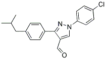 1-(4-CHLOROPHENYL)-3-(4-ISOBUTYLPHENYL)-1H-PYRAZOLE-4-CARBALDEHYDE 结构式