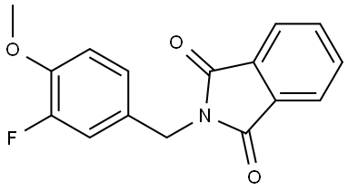 2-[(3-Fluoro-4-methoxyphenyl)methyl]-1H-isoindole-1,3(2H)-dione 结构式