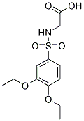 [[(3,4-DIETHOXYPHENYL)SULFONYL]AMINO]ACETIC ACID 结构式