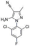 5-AMINO-1-(2,6-DICHLORO-4-FLUOROPHENYL)-3-METHYL-1H-PYRAZOLE-4-CARBONITRILE 结构式