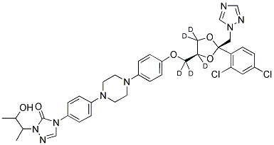 羟基伊曲康唑D5(伊曲康唑代谢物) 结构式
