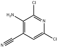 3-氨基-2,6-二氯-4-吡啶甲腈 结构式