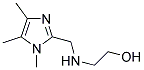 2-[(1,4,5-TRIMETHYL-1H-IMIDAZOL-2-YLMETHYL)-AMINO]-ETHANOL 结构式