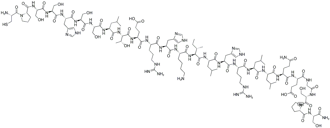 H2N-CPSSHSSLTERHKILHRLLQEGSPS-AMIDE 结构式