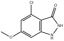 4-氯-6-甲氧基-1H-吲唑-3-醇 结构式