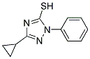 3-CYCLOPROPYL-1-PHENYL-1H-1,2,4-TRIAZOLE-5-THIOL 结构式