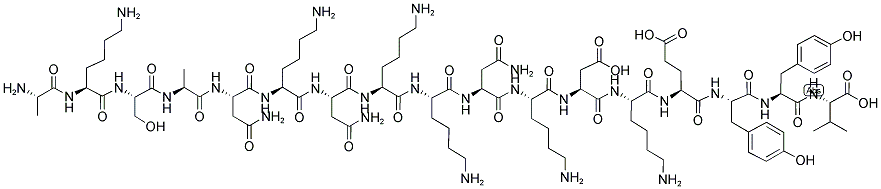 H2N-AKSANKNKKNKDKEYYV-OH 结构式