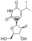 2'-FLUORO-2'-ARABINOFURANOSYL-5-ETHYLURACIL, [3H]- 结构式