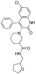 1-(6-CHLORO-2-OXO-4-PHENYL-1,2-DIHYDRO-3-QUINOLINYL)-N-(TETRAHYDRO-2-FURANYLMETHYL)-3-PIPERIDINECARBOXAMIDE 结构式