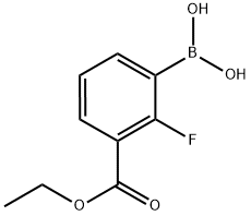 3-(乙氧基羰基)-2-氟苯硼酸 结构式