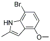 7-BROMO-4-METHOXY-2-METHYL-1H-INDOLE 结构式