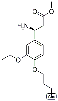 Methyl (3S)-3-amino-3-(4-butoxy-3-ethoxyphenyl)propanoate 结构式