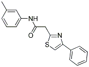 N-(3-METHYLPHENYL)-2-(4-PHENYL-1,3-THIAZOL-2-YL)ACETAMIDE 结构式