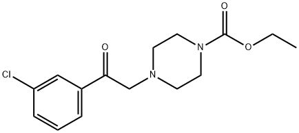 4-[2-(3-氯苯基)-2-氧乙基]哌嗪-1-羧酸乙酯 结构式