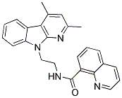 N-[2-(2,4-DIMETHYL-9H-PYRIDO[2,3-B]INDOL-9-YL)ETHYL]-8-QUINOLINECARBOXAMIDE 结构式