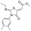 METHYL (2Z)-[(2Z)-3-(3,4-DIMETHYLPHENYL)-2-(ETHYLIMINO)-4-OXO-1,3-THIAZOLIDIN-5-YLIDENE]ACETATE 结构式