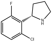 (2S)-2-(6-氯-2-氟苯基)吡咯烷 结构式