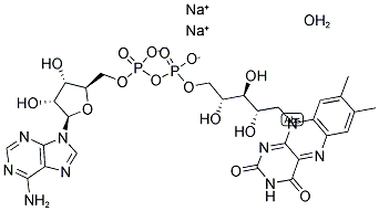 核黄素-5'-腺苷二磷酸二钠盐 结构式