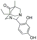 2-(2,4-DIHYDROXYPHENYL)-5-ETHYL-7-METHYL-1,3-DIAZATRICYCLO[3.3.1.1~3,7~]DECAN-6-ONE 结构式